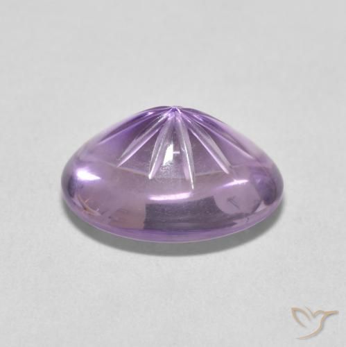 Amatista Violeta rosado natural de 5.02 ct, Ovalada, Transparente