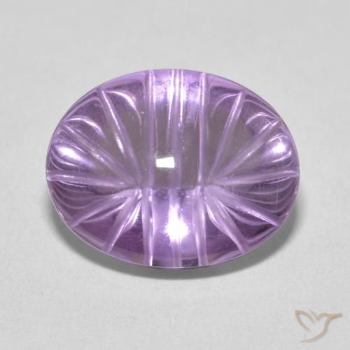 8.66ct Natural Medium Light Purplish-Violet Amatista, Ovalada, Transparente