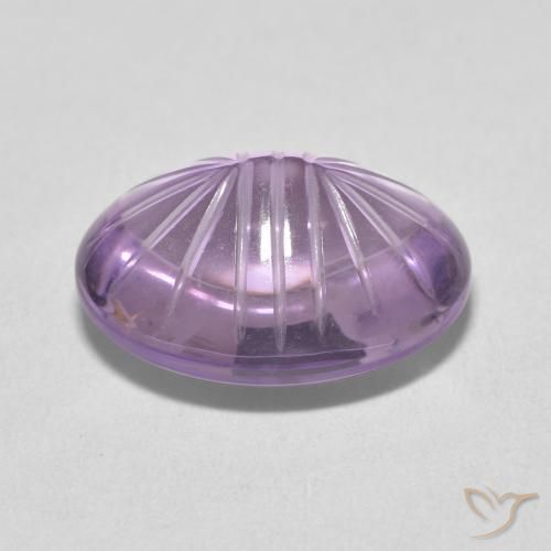 Amatista Medium Light Purplish-Violet natural de 8.66 ct, Ovalada, Transparente