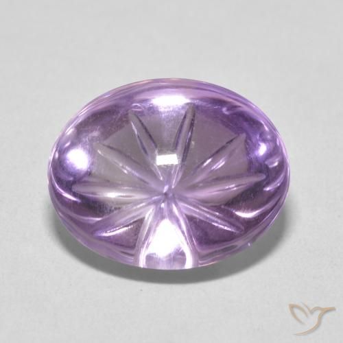 8.86ct Natural Medium Light Purplish-Violet Amatista, Ovalada, Transparente