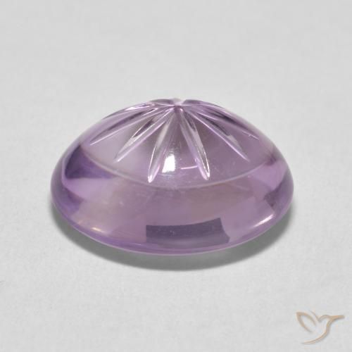 Amatista Medium Light Purplish-Violet natural de 8.86 ct, Ovalada, Transparente