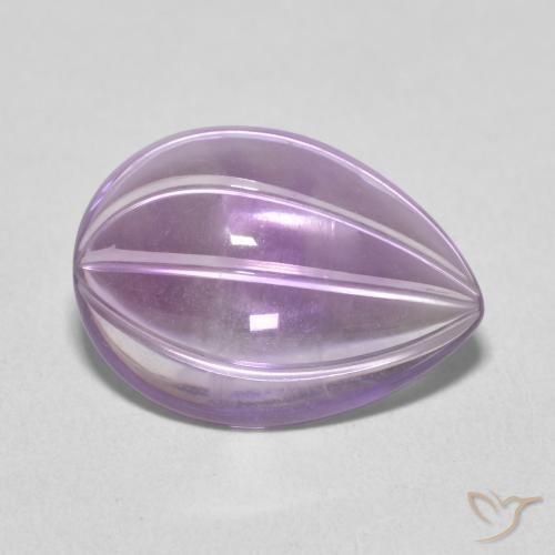 Amatista Violeta rosado natural de 6.20 ct, En forma de pera, Transparente