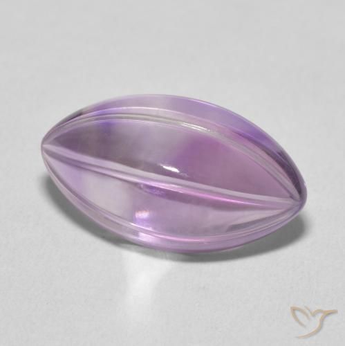 Amatista Violeta medio natural de 7.31 ct, Marquesa, Transparente