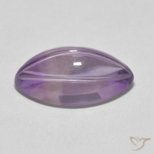 Amatista Violeta medio natural de 7.31 ct, Marquesa, Transparente