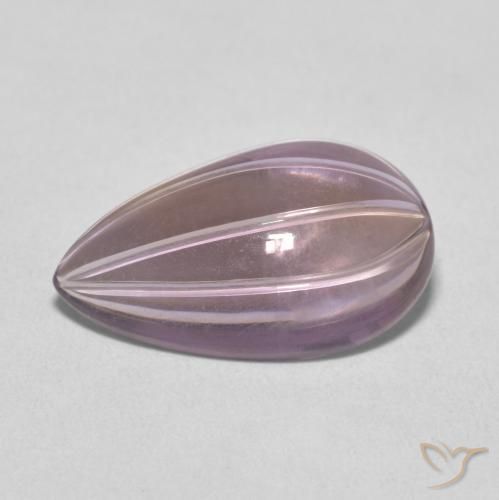 Amatista Violeta claro natural de 5.33 ct, En forma de pera, Transparente