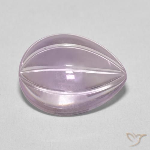 Amatista Light Grayish Pink-Violet natural de 5.27 ct, En forma de pera, Transparente