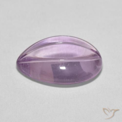 Amatista Light Grayish Pink-Violet natural de 5.27 ct, En forma de pera, Transparente