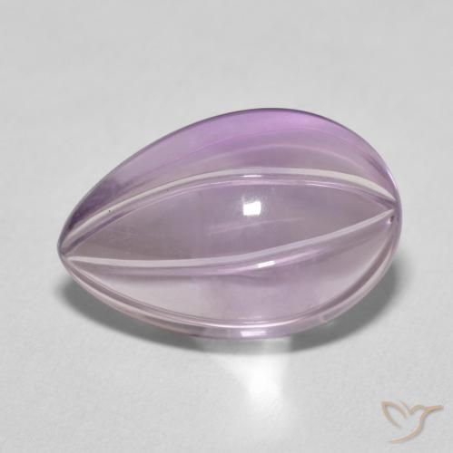 7.38ct Natural Violeta muy claro Amatista, En forma de pera, Transparente