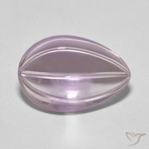 Amatista Violeta muy claro natural de 7.38 ct, En forma de pera, Transparente