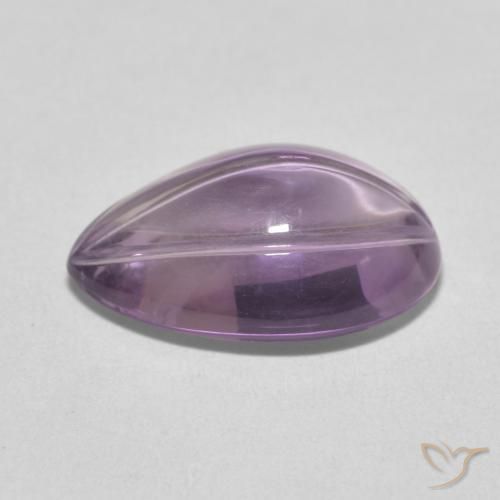 Amatista Violeta muy claro natural de 7.38 ct, En forma de pera, Transparente