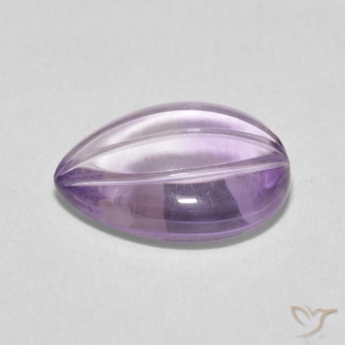 Amatista Violeta-rosado claro natural de 4.16 ct, En forma de pera, Transparente
