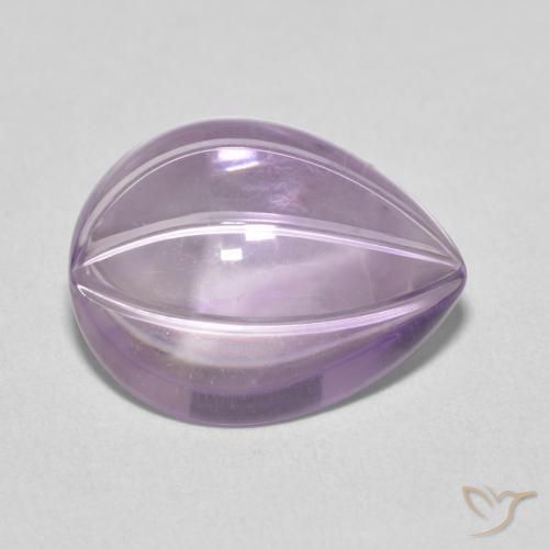 Amatista Light Grayish Pink-Violet natural de 8.27 ct, En forma de pera, Transparente