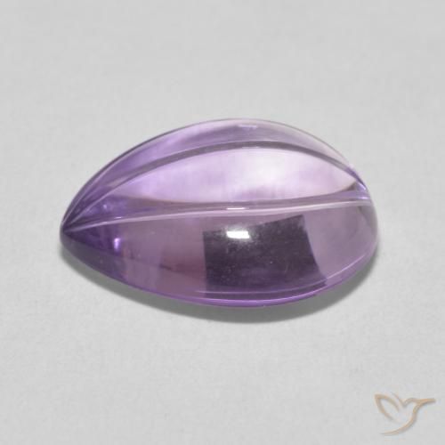Amatista Light Grayish Pink-Violet natural de 8.27 ct, En forma de pera, Transparente