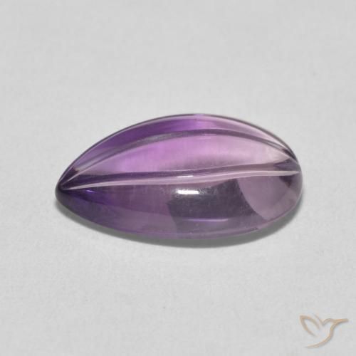 Amatista Light Grayish Pink-Violet natural de 4.08 ct, En forma de pera, Transparente