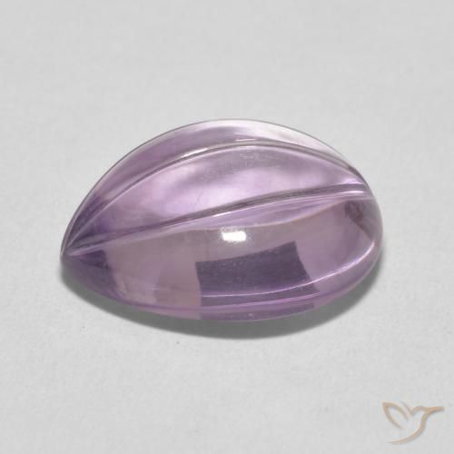 Amatista Light Grayish Pink-Violet natural de 7.52 ct, En forma de pera, Transparente
