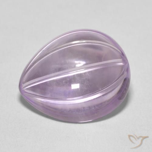 7.76ct Natural Violeta grisáceo claro Amatista, En forma de pera, Transparente