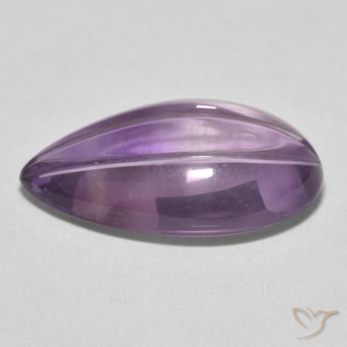 Amatista Violeta claro natural de 9.89 ct, En forma de pera, Transparente