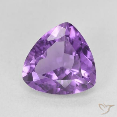 Amatista Violeta medio natural de 2.85 ct, Trillón, VVS-VS