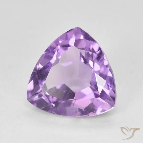 Amatista Violeta medio natural de 3.12 ct, Trillón, VS