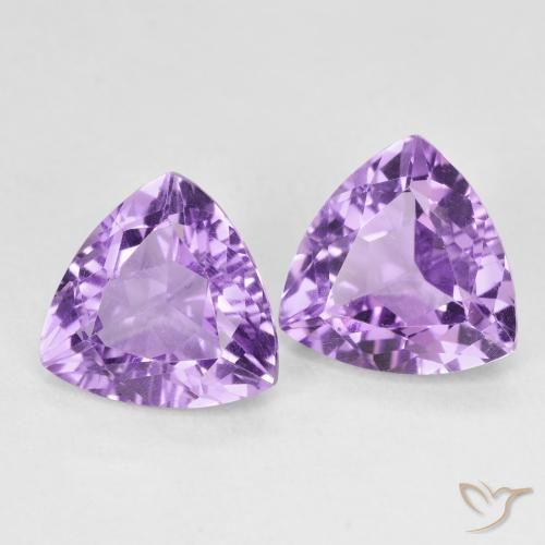 Gemas de Amatista Violeta púrpura intenso natural de 5.50 ct, Trillón, VS