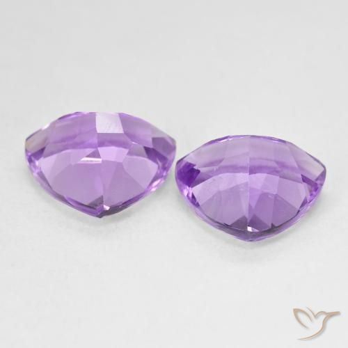 Gemas de Amatista Violeta iris intenso natural de 5.61 ct, Trillón, VS