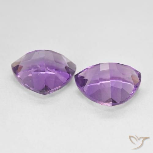 Gemas de Amatista Violeta rosado natural de 5.56 ct, Trillón, VS