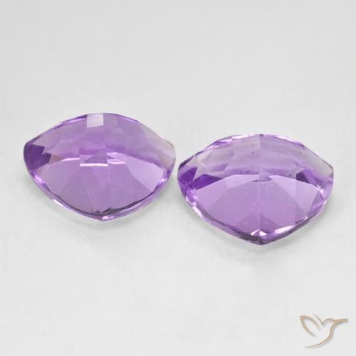 Gemas de Amatista Violeta medio natural de 5.57 ct, Trillón, VS