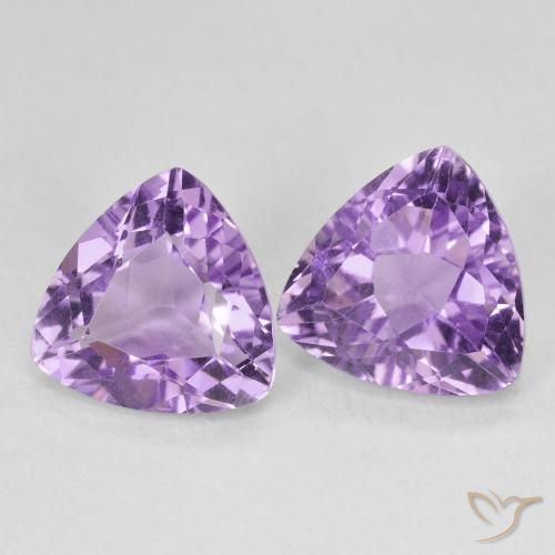 Gemas de Amatista Violeta iris intenso natural de 5.63 ct, Trillón, VS