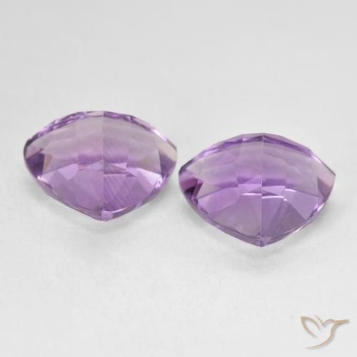 Gemas de Amatista Violeta medio natural de 5.83 ct, Trillón, VS