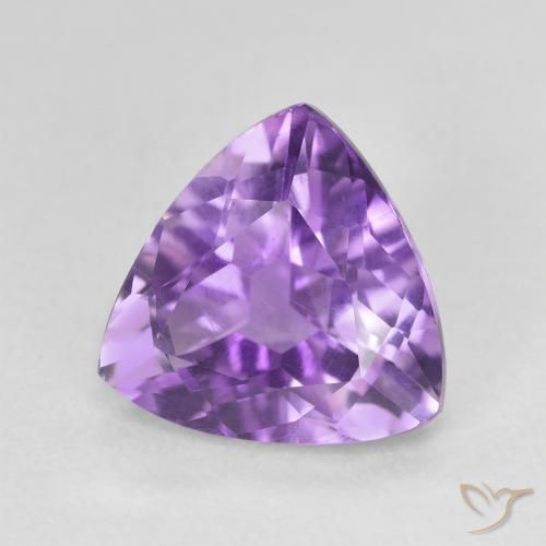 Amatista Violeta oscuro natural de 2.73 ct, Trillón, VVS-VS