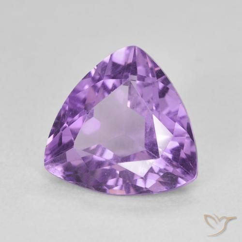 Amatista Violeta medio natural de 2.75 ct, Trillón, VVS-VS