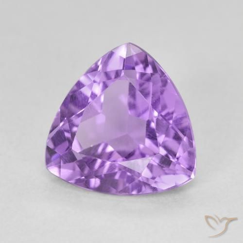 Amatista Violeta oscuro natural de 2.91 ct, Trillón, VVS-VS