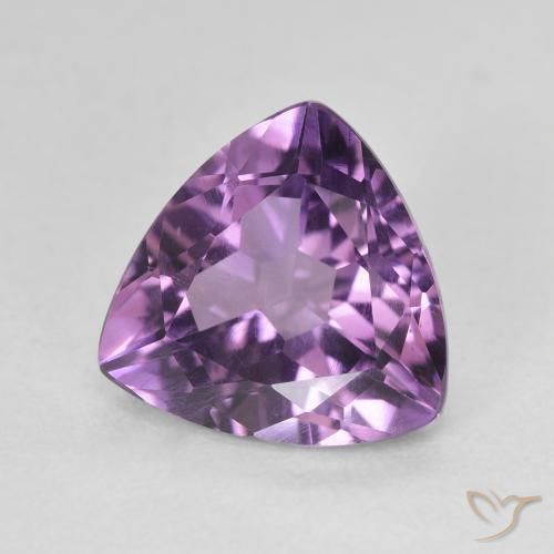Amatista Rosado-violeta medio natural de 2.87 ct, Trillón, VVS-VS