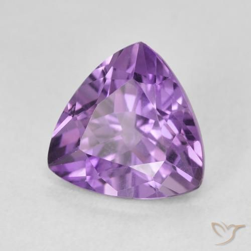 Amatista Violeta púrpura natural de 3.07 ct, Trillón, VVS-VS