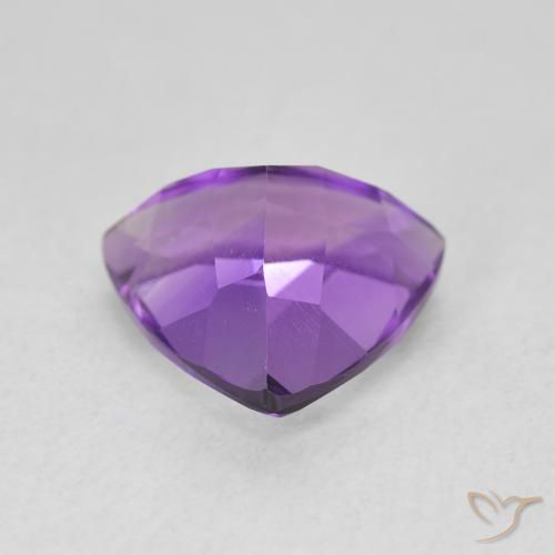 Amatista Violeta púrpura medio natural de 2.82 ct, Trillón, VVS-VS