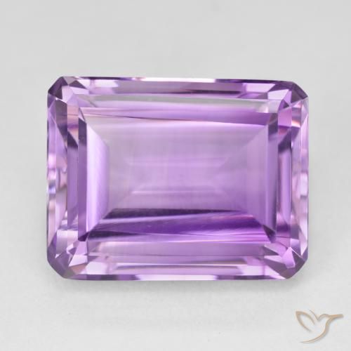 20.03ct Natural Violeta rosáceo claro Amatista, corte esmeralda, VVS