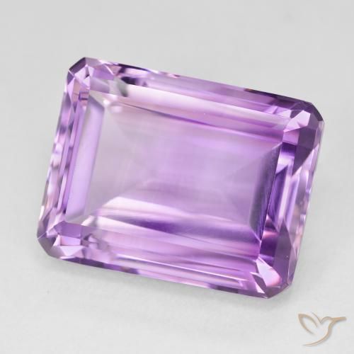 Amatista Violeta rosáceo claro natural de 20.03 ct, Corte Octágono / Esmeralda, VVS