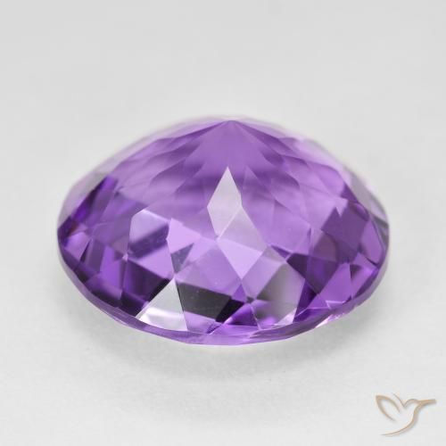 Amatista Violeta rosado natural de 17.29 ct, Redondo, VVS