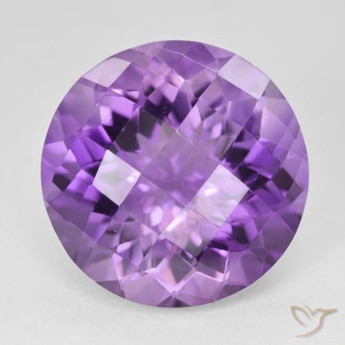 19.39ct Natural Violeta oscuro Amatista, Redondo, VVS