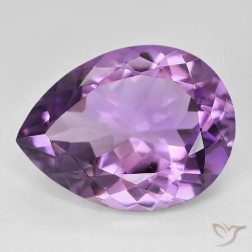 17.98ct Natural Violeta medio claro Amatista, En forma de pera, VVS