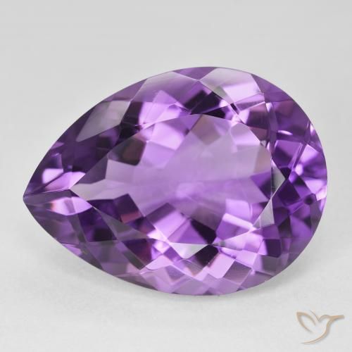 18.42ct Natural Medium Light Purplish-Violet Amatista, En forma de pera, VVS