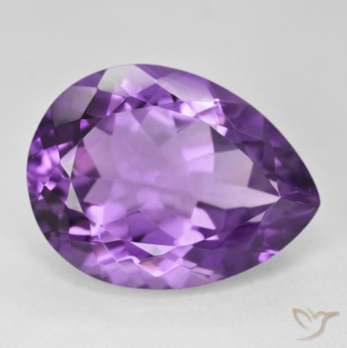 18.10ct Natural Violeta púrpura Amatista, En forma de pera, VVS