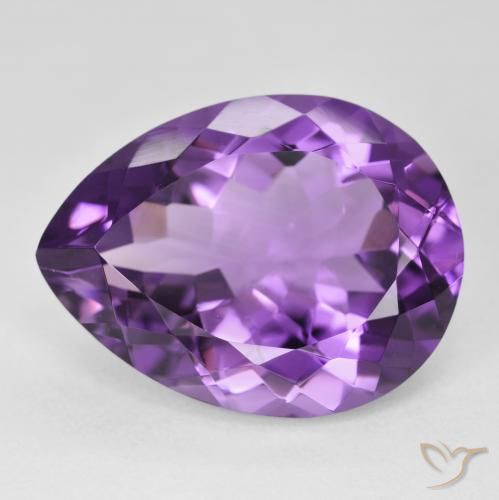 Amatista Violeta púrpura natural de 18.10 ct, En forma de pera, VVS