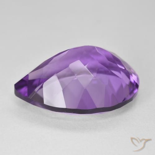 Amatista Violeta púrpura natural de 18.10 ct, En forma de pera, VVS