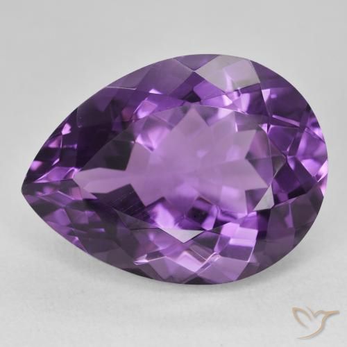 18.85ct Natural Violeta medio Amatista, En forma de pera, VVS