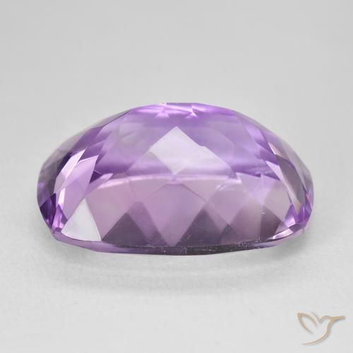 Amatista Violeta medio natural de 18.49 ct, Forma Cojín, VVS