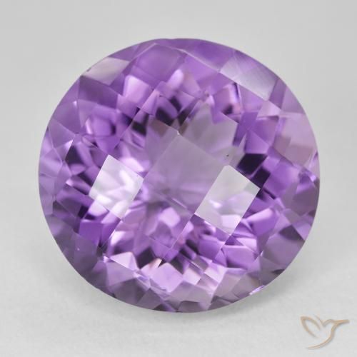 18.92ct Natural Violeta medio claro Amatista, Redondo, VVS