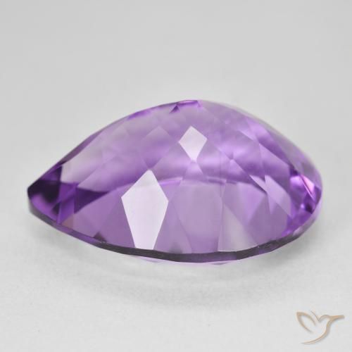 Amatista Violeta intenso natural de 19.11 ct, En forma de pera, VVS