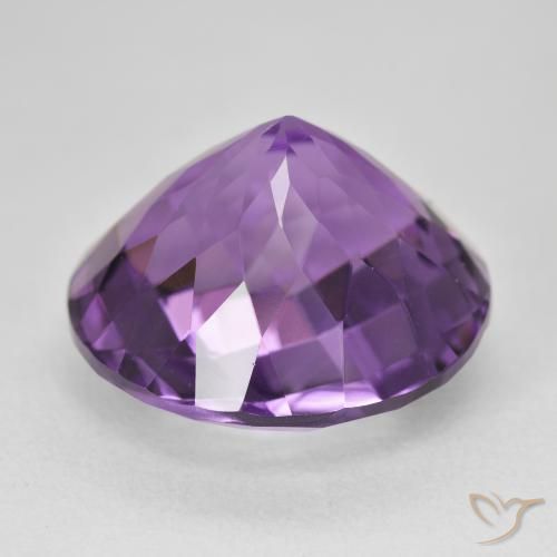 Amatista Violeta vívido natural de 19.78 ct, Redondo, VVS
