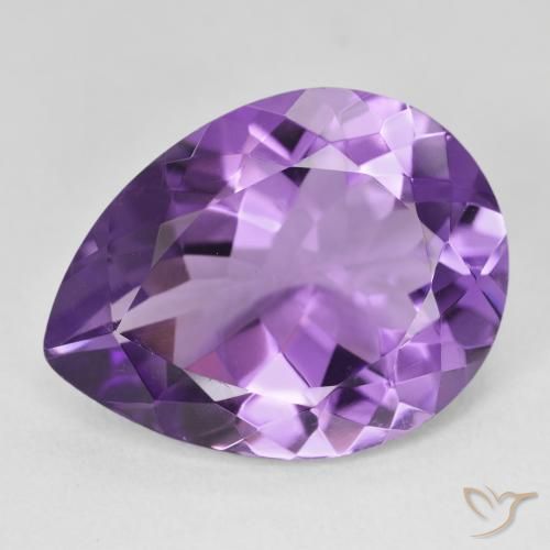 15.70ct Natural Violeta medio Amatista, En forma de pera, VVS